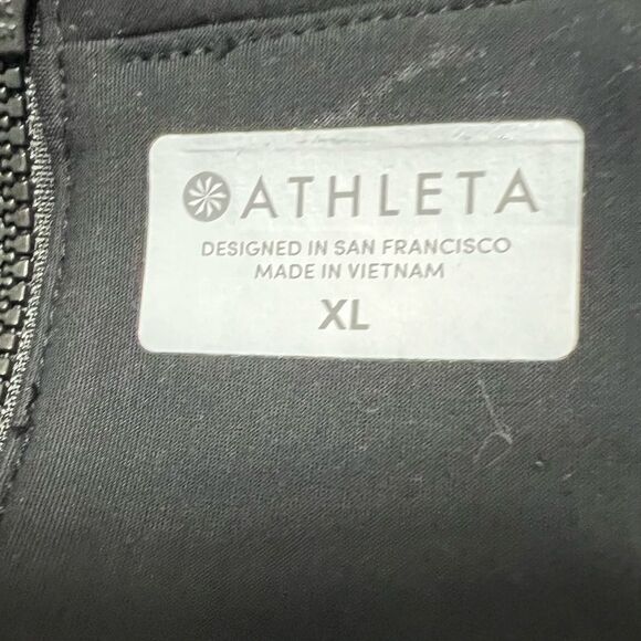 Athleta midi dress, black, size XL scuba feel style zipper in back - Picture 9 of 11